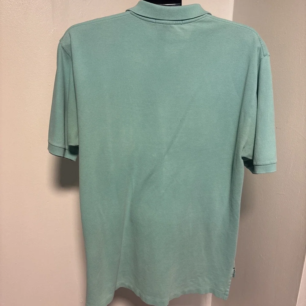Polo Ralph Lauren Polo Shirt Mens L Mint Green White Pony Logo Cotton Preppy